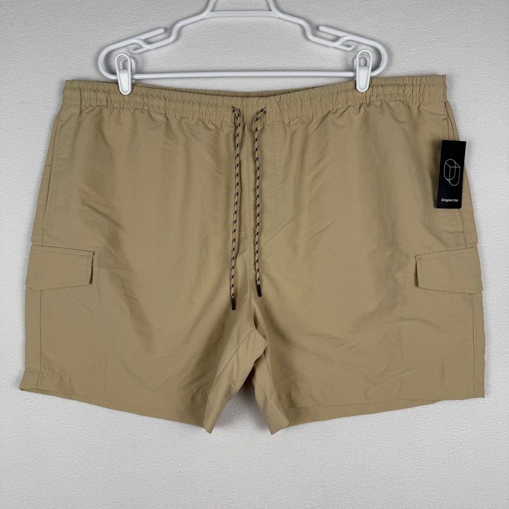 NEW Original Use Mens 2XL Cargo Shorts Ancient Stone Tan Nylon Lighweight